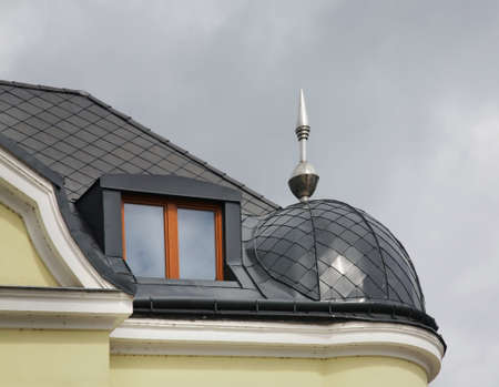 Fragment of house in Zilina. Slovakiaのeditorial素材