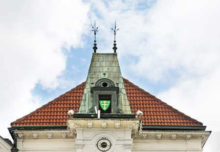 Fragment of historic house in Zilina. Slovakiaのeditorial素材