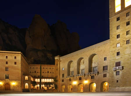 Santa Maria de Montserrat Abbey near Barcelona. Spainのeditorial素材