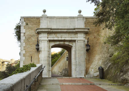 Old fortress in Monaco-Ville. Principality of Monacoのeditorial素材