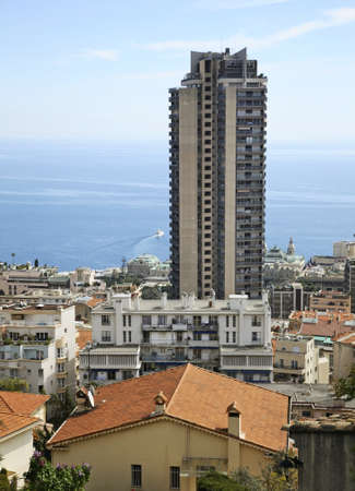 View of Les Moneghetti district. Principality of Monacoの写真素材