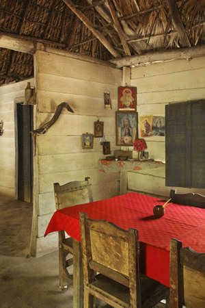 Traditional house in Natural Park El Cubano. Cubaのeditorial素材