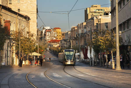 Jaffa road in Jerusalem. Israelのeditorial素材