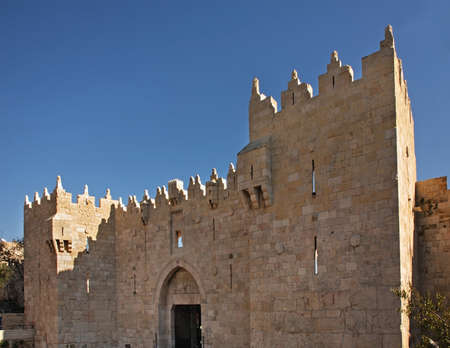 Damascus Gate in Jerusalem. Israelのeditorial素材