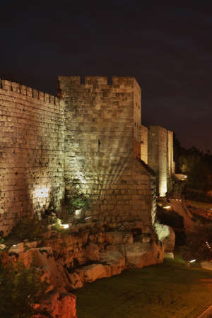City wall in Jerusalem. Israelのeditorial素材