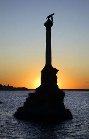 Monument to ships scuttled in Sevastopol. Ukraine