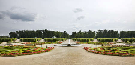 Park of Rundale Palace near Pilsrundale. Latviaの写真素材