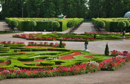 Park of Rundale Palace near Pilsrundale. Latviaの写真素材