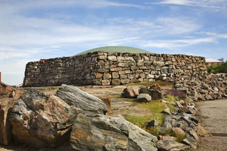 Temppeliaukio Church in Helsinki. Finlandの写真素材