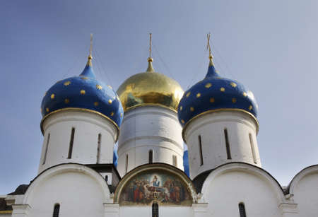 Assumption Cathedral in Trinity Lavra in Sergiyev Posad. Russiaの写真素材
