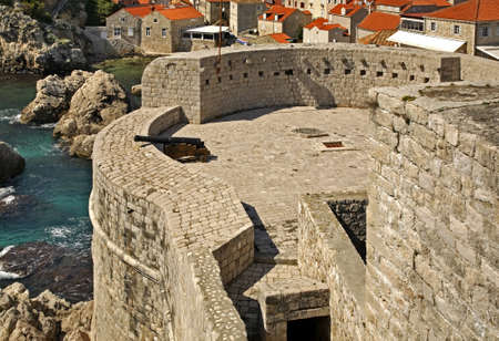 City wall in Dubrovnik. Croatiaのeditorial素材