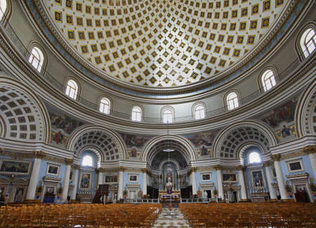 Rotunda of Mosta - church of Assumption of Our Lady. Mosta. Maltaのeditorial素材