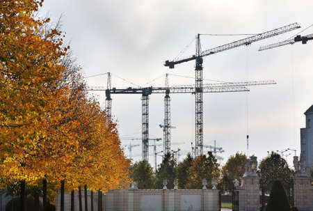 Construction of new buildings in Vienna. Austria