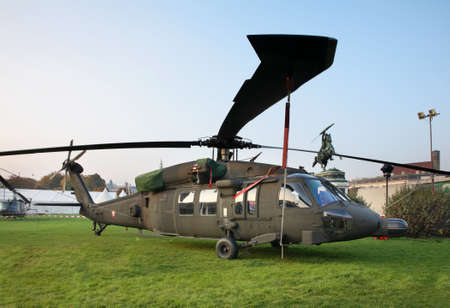 Military helicopter in Vienna. Austria