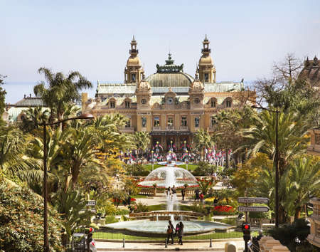Park in Monte Carlo. Principality of Monacoのeditorial素材