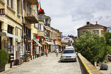 Rakovski Street in Veliko Tarnovo. Bulgariaのeditorial素材