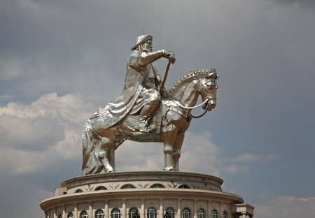 Genghis Khan Statue Complex near Tsonjin Boldog. Mongoliaのeditorial素材