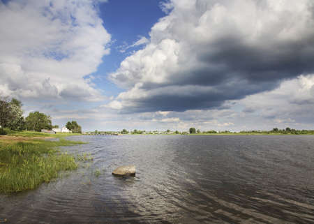 Onega River in Kargopol. Russia