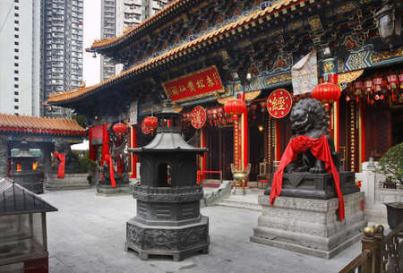 Tai Sin Temple in Hong Kong. Chinaのeditorial素材