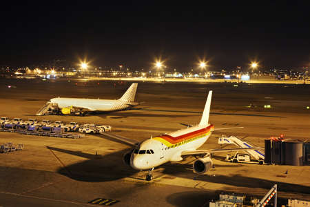 Airfield in Barcelona airport. Spainのeditorial素材