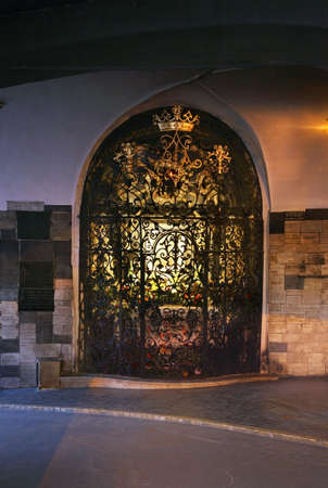 Kamenita gate. Chapel of Virgin Mary in Zagreb. Croatiaの写真素材