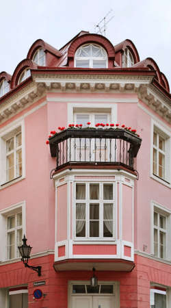 Fragment of building in Tallinn. Estoniaのeditorial素材