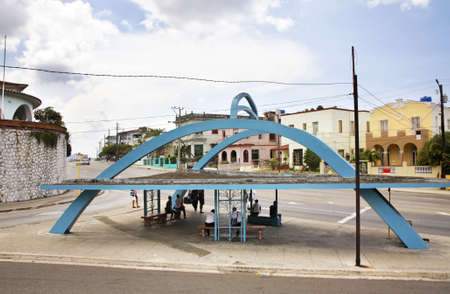 Bus stop in Havana. Cubaの写真素材