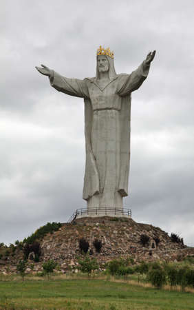 Monument of Christ King in Swiebodzin. Polandのeditorial素材