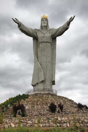 Monument of Christ King in Swiebodzin. Polandのeditorial素材