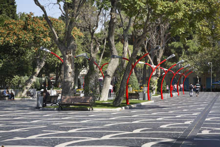 Fountain square in Baku. Azerbaijanの写真素材
