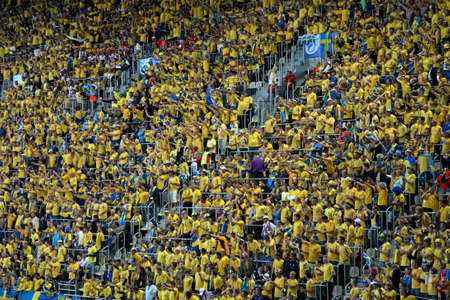 Stadium in Innsbruck. Match Russia - Sweden. Tyrol. Austriaのeditorial素材