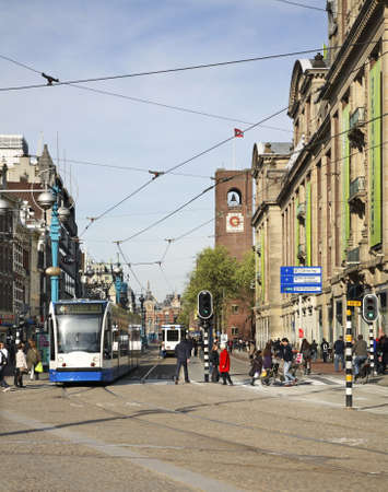 Street in Amsterdam. Netherlandsのeditorial素材