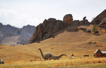Dinosaurs in Gorkhi-Terelj National Park. Mongoliaの写真素材