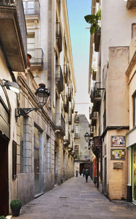Gothic Quarter in Barcelona. Spainのeditorial素材