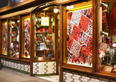 Old street in Barcelona. Spainのeditorial素材