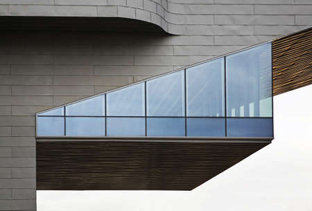Fragment of building on Placa de les Glories Catalanes in Barcelona. Spain