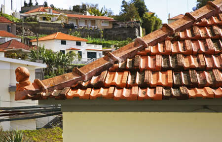 Fragment of roof in Lvramento. Funchal. Madeira island. Portugalの写真素材