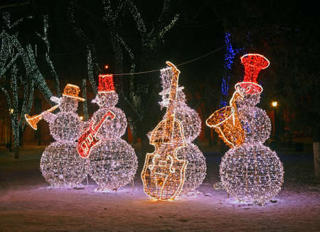 Holiday decorations of Kaluga. Russiaのeditorial素材