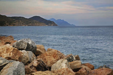 Mediterranean sea near Villajoyosa. Province of Alicante. Spainの写真素材