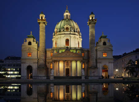 Karlskirche (St. Charles's Church) in Vienna. Austriaの写真素材