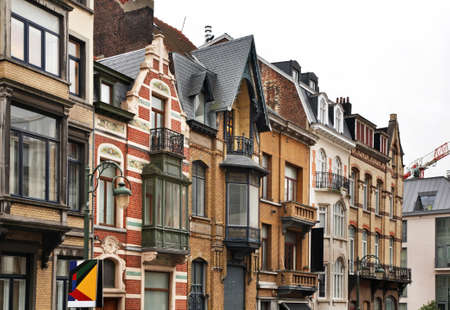Old street in Brussels. Belgiumの写真素材