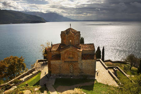 Church of St. John at Kaneo in Ohrid. Macedoniaの写真素材