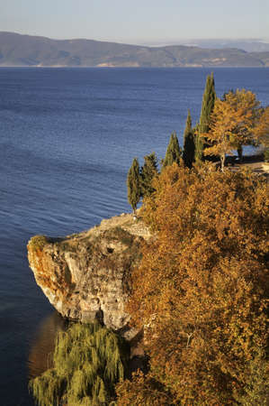 Church of St. John at Kaneo in Ohrid. Macedoniaの写真素材