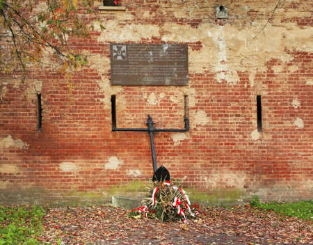 Monument to defenders of Modlin Fortress near Nowy Dwor Mazowiecki. Polandのeditorial素材