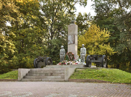 Monument to defenders of Modlin Fortress near Nowy Dwor Mazowiecki. Polandのeditorial素材