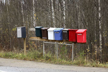 Mailboxes in Lomarantala. Tahko. Finland