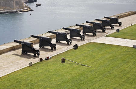 Saluting battery in Valletta. Maltaの写真素材
