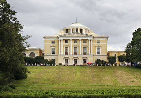 Grand palace in Pavlovsk Palace and Park Ensemble near Saint Petersburg. Russiaのeditorial素材