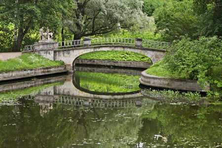 Bridge of Centaurs in Pavlovsk Palace and Park Ensemble near Saint Petersburg. Russiaのeditorial素材