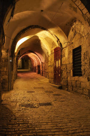 Old street in Jerusalem. Israelのeditorial素材